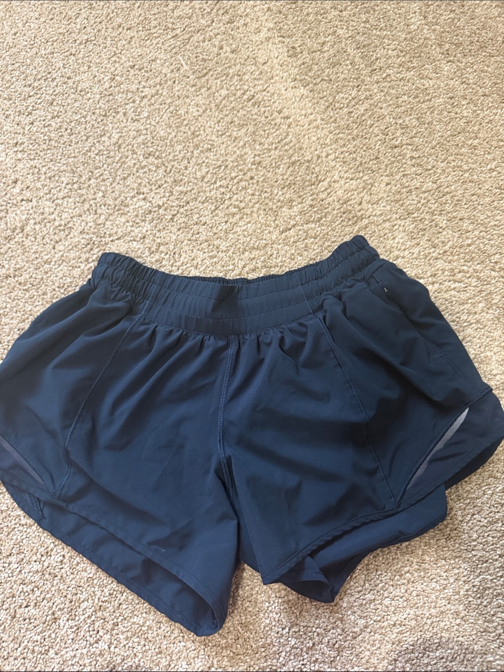 lululemon athletica Navy Womens Athletic Running Shorts